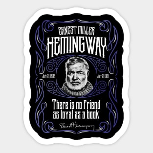 Ernest Hemingway Inspired Design Sticker